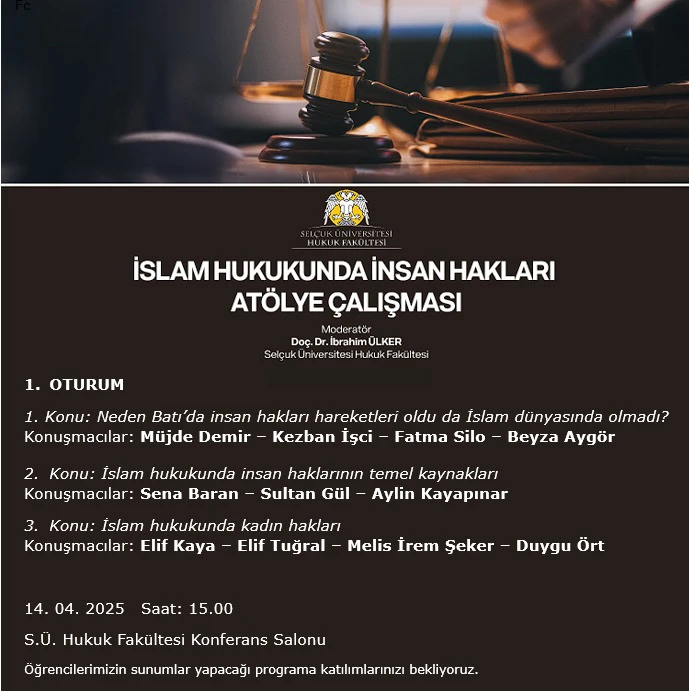 İslam Hukukunda İnsan Hakları Atölye Çalışması